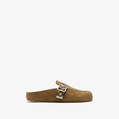 Check Suede Urchin Clogs - Women | Burberry® Official