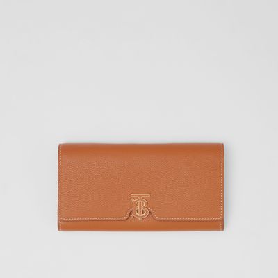 Grainy Leather TB Continental Wallet in Warm Russet Brown - Women | Burberry® Official