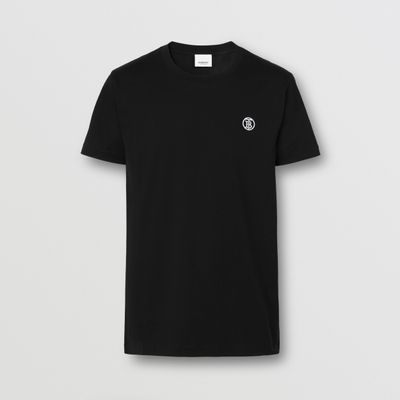 Monogram Motif Cotton T-shirt Black - Men | Burberry® Official