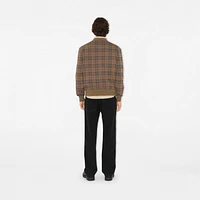 Check Cotton Blend Sweater in Nut - Men | Burberry® Official