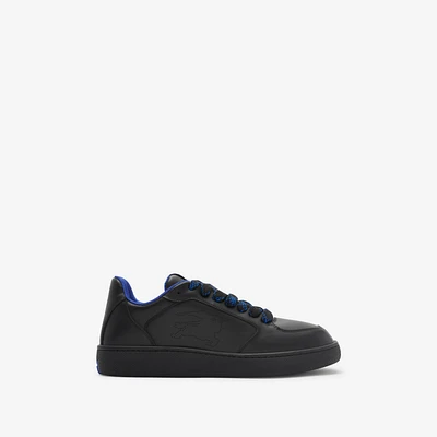 Leather Stock Sneakers in Black - Men | Burberry® Official