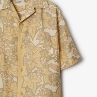 Ivy Silk Pyjama Shirt in Flax - Women | Burberry® Official