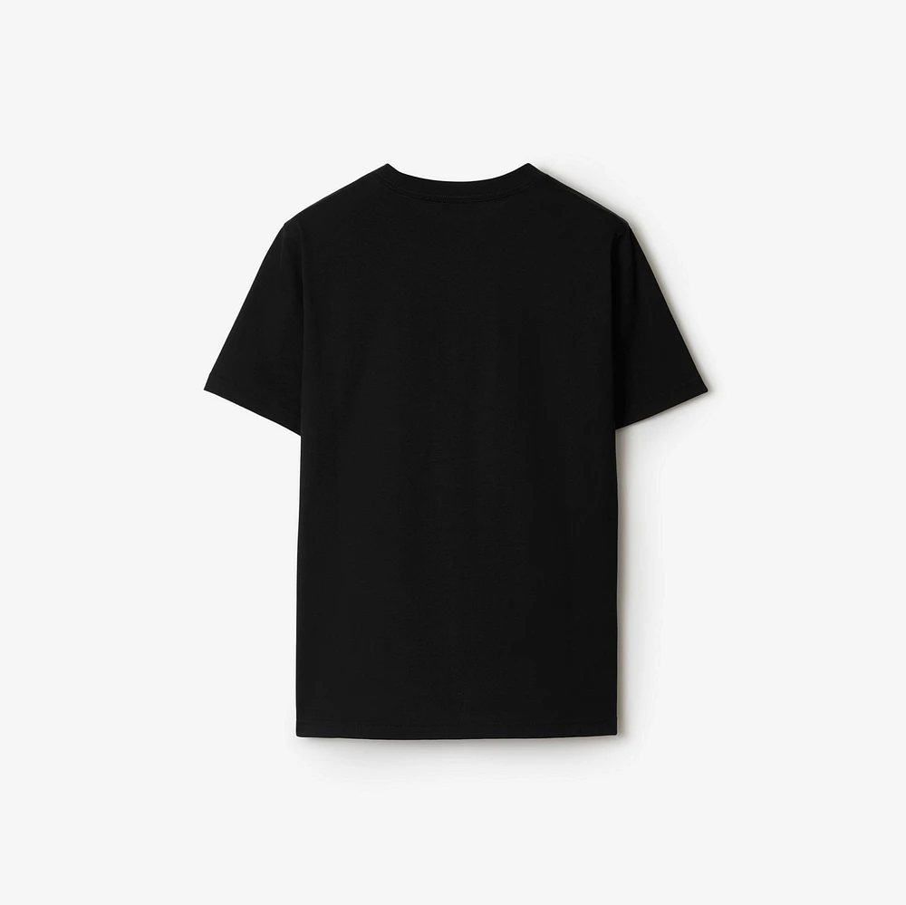 Logo Cotton T-shirt in Black - Women | Burberry® Official