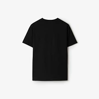 Logo Cotton T-shirt in Black - Women | Burberry® Official