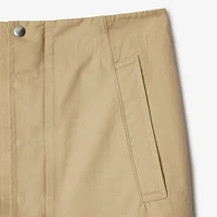 Cotton Midi Skirt in Beige - Women, Nylon, Technical | Burberry® Official