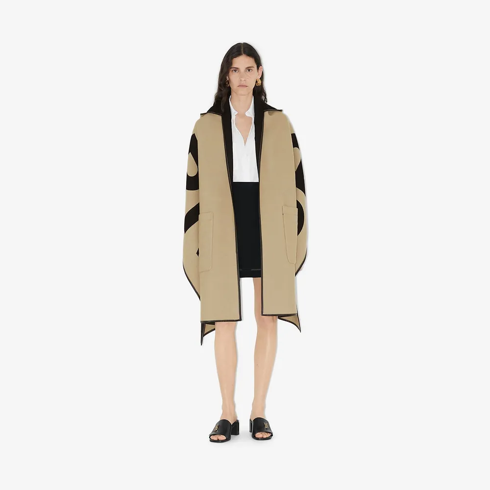 Burberry Logo Hooded Cape