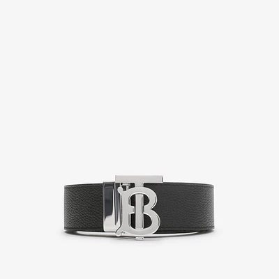 Reversible Leather TB Belt in Black/tan - Men | Burberry® Official