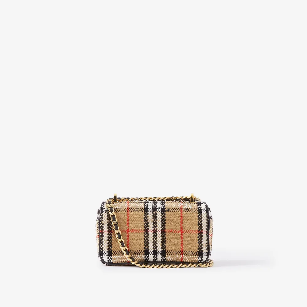 Mini Lola Bag in Archive beige - Women, Vintage Check | Burberry® Official