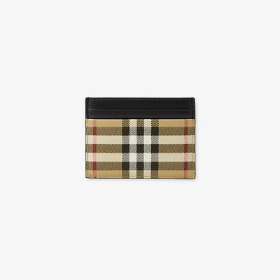 Check Card Case in Archive beige - Men, Canvas | Burberry® Official