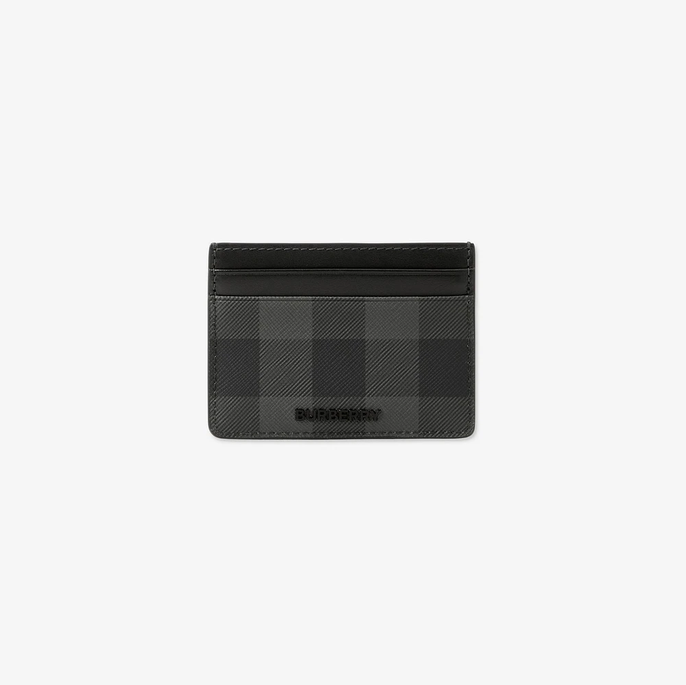 Check Card Case in Charcoal - Men | Burberry® Official