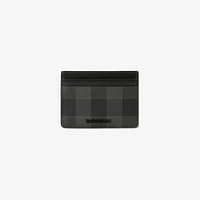 Check Card Case in Charcoal - Men | Burberry® Official