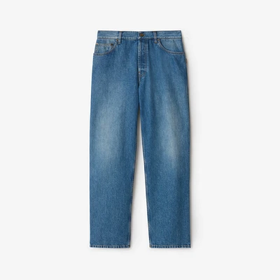 Loose Jeans in Mid blue - Men | Burberry® Official