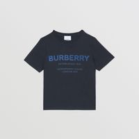 Horseferry Print Cotton T-shirt Midnight | Burberry® Official