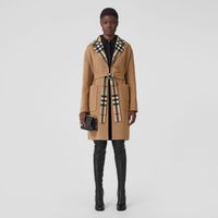 Reversible Check Wool Coat Archive Beige - Women | Burberry® Official