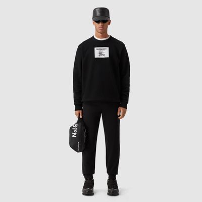 Prorsum Label Cotton Sweatshirt Black - Men | Burberry® Official