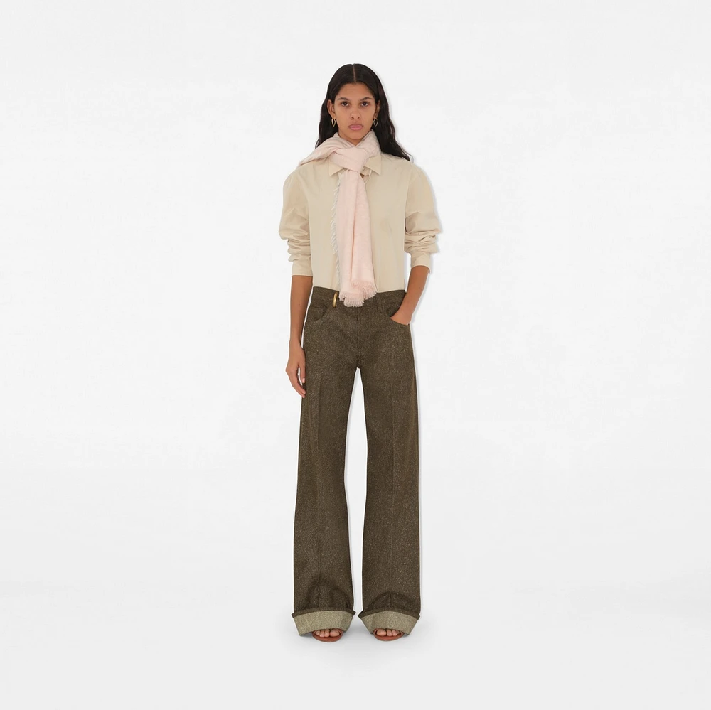 B Charm Wool Scarf in Slipper | Burberry® Official