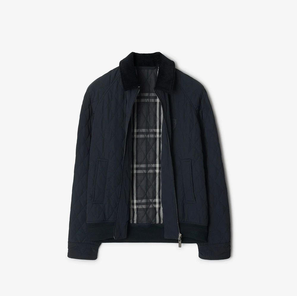 Quilted Nylon Jacket in Navy/charcoal melange - Men | Burberry® Official