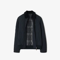 Quilted Nylon Jacket in Navy/charcoal melange - Men | Burberry® Official