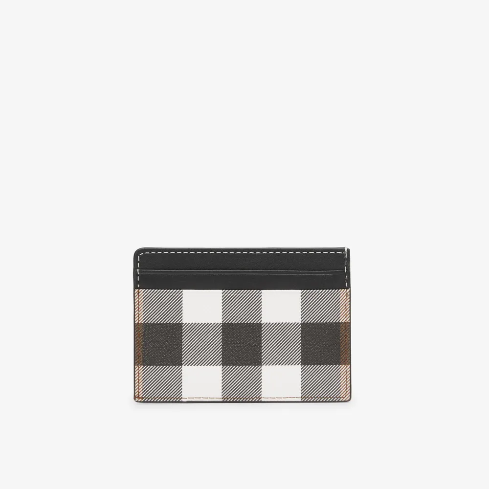 Check and Leather Continental Wallet in Dark Birch Brown - Men | Burberry®  Official