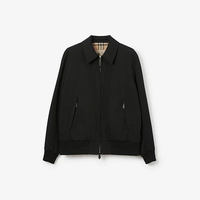 Soho Heritage Harrington Jacket in Black - Men, Cotton | Burberry® Official