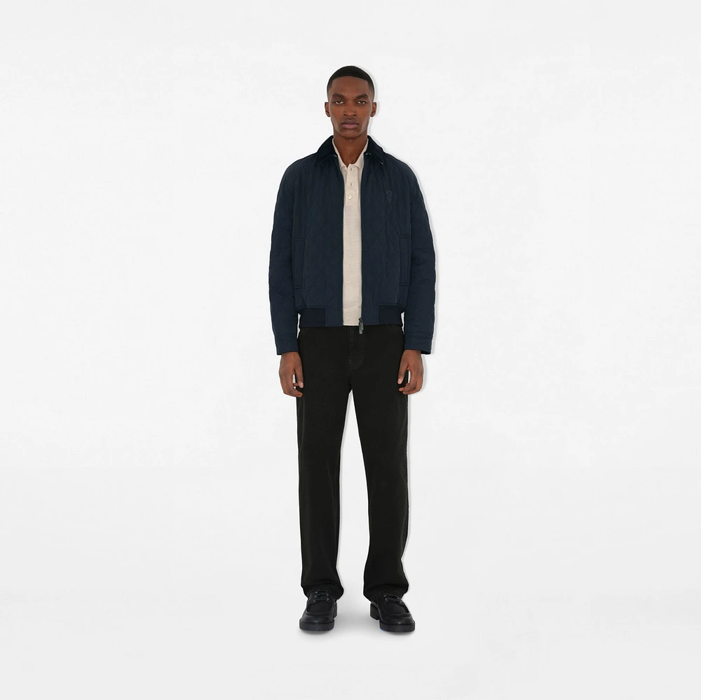 Quilted Nylon Jacket in Navy/charcoal melange - Men | Burberry® Official