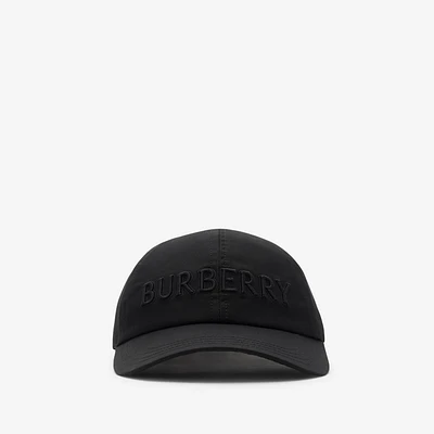 Logo Gabardine Baseball Cap in Black - Men | Burberry® Official