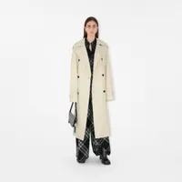 Long Gabardine Trench Coat in Calico - Women, Cotton Gabardine | Burberry® Official