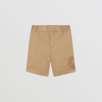 Logo Graphic Cotton Twill Chino Shorts Archive Beige | Burberry
