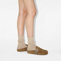 Check Suede Urchin Clogs - Women | Burberry® Official