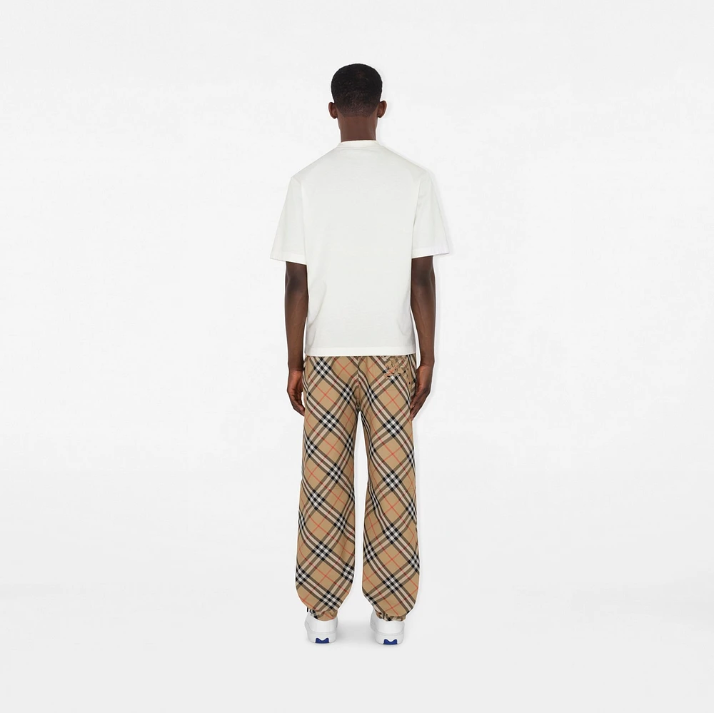 Check Twill Trousers in Sand - Men | Burberry® Official