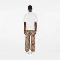 Check Twill Trousers in Sand - Men | Burberry® Official