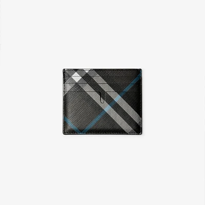 Tall Check Card Case in Snug - Men, Cotton, Nylon | Burberry® Official
