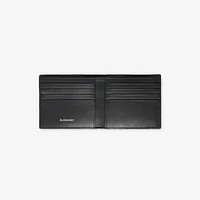 Check Bifold Wallet in Navy - Men, Canvas | Burberry® Official