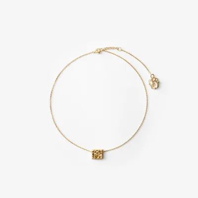 Rose Monogram Necklace in Gold - Women | Burberry® Official