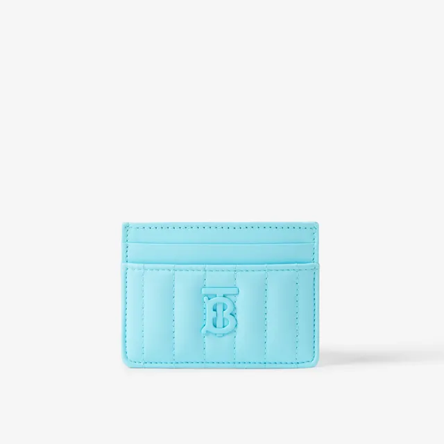 Quilted Leather Lola Card Case in Pale Blue - Women | Burberry® Official