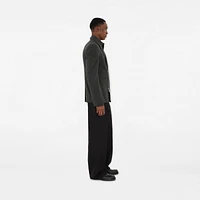 Wool Zip Tailored Jacket in Grey black - Men | Burberry® Official