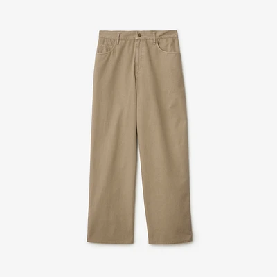 Cotton Trousers in Quill - Men | Burberry® Official