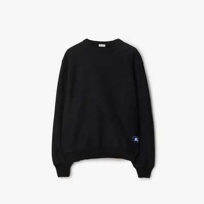 Cotton Sweatshirt in Black - Men | Burberry® Official