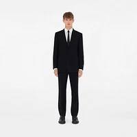 Wool Mohair Tailored Trousers in Black - Men | Burberry® Official