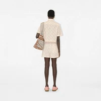 Check Cotton Pyjama Shorts in Dusky rose - Women | Burberry® Official