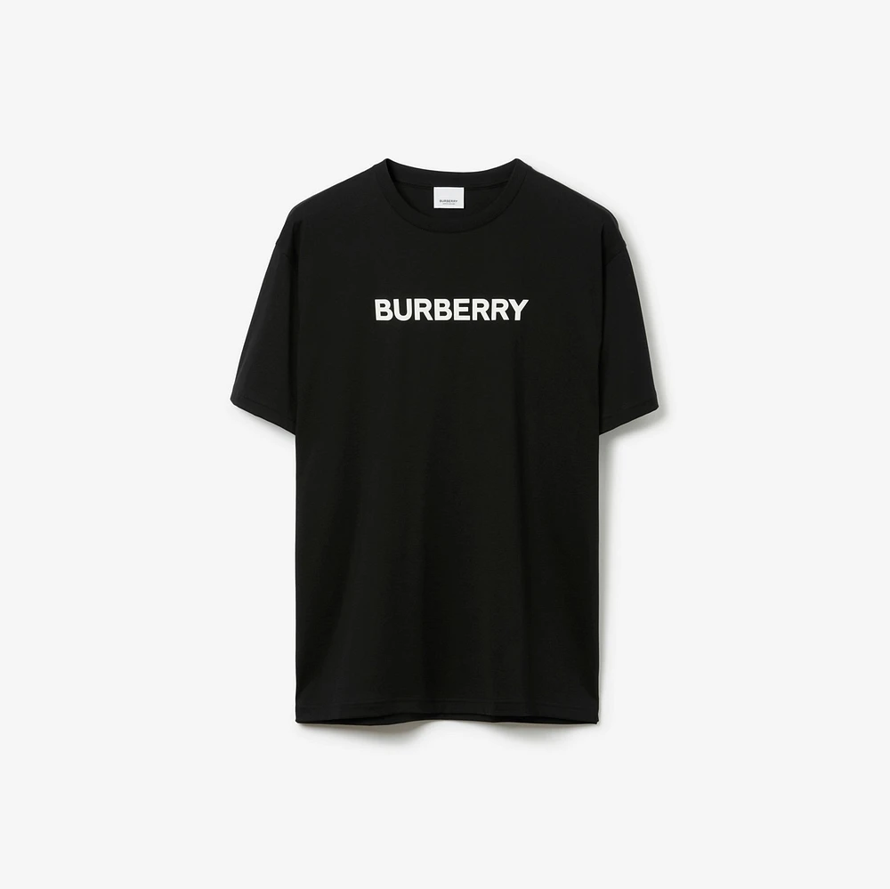 Logo Cotton T-shirt in Black - Men | Burberry® Official