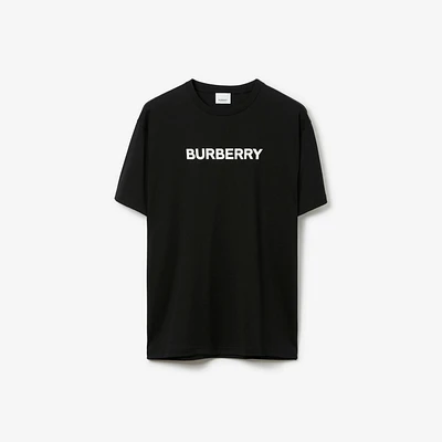 Logo Cotton T-shirt in Black - Men | Burberry® Official