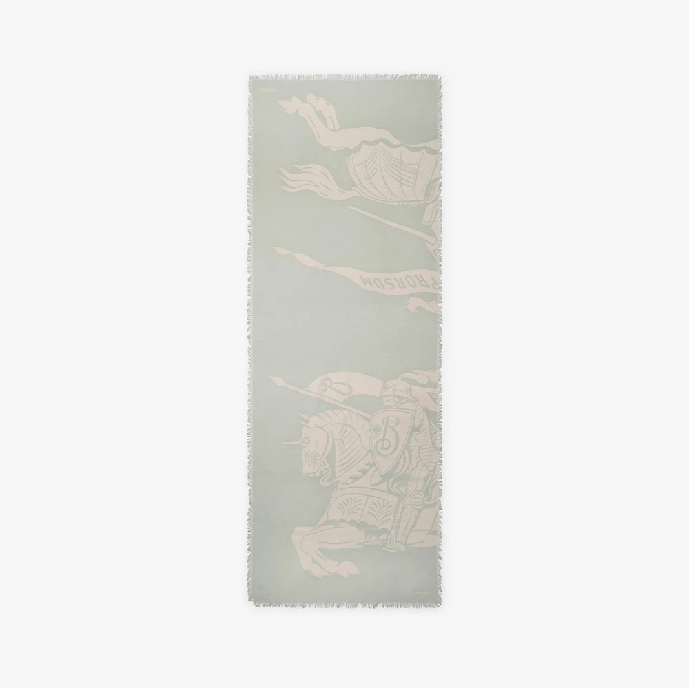 Wide EKD Wool Scarf in Mitten | Burberry® Official