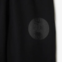 EKD Badge Cotton Jogging Pants in Black - Men | Burberry® Official
