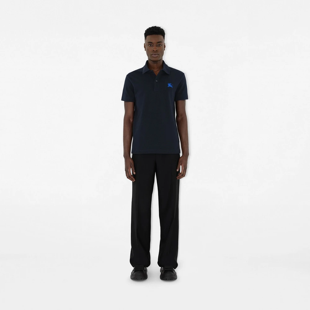 Cotton Polo Shirt in Navy - Men | Burberry® Official