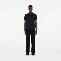 Cotton Polo Shirt in Navy - Men | Burberry® Official