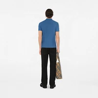 Cotton Polo Shirt in Pool - Men | Burberry® Official