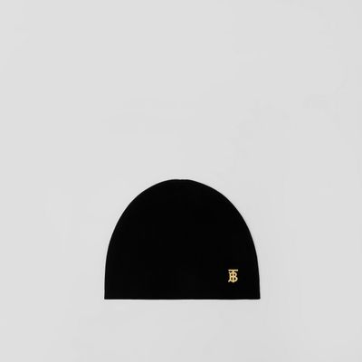 Reversible Monogram Motif Wool Cashmere Beanie in Camel/black | Burberry® Official
