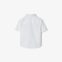 EKD Stretch Cotton Shirt in White/breeze | Burberry® Official