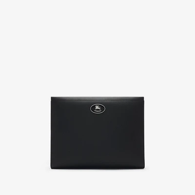 Cotswolds Zip Pouch in Black - Men, Leather | Burberry® Official